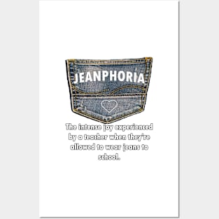 Teacher Funny Definition JEANPHORIA Vintage Jean Lover Gifts Posters and Art